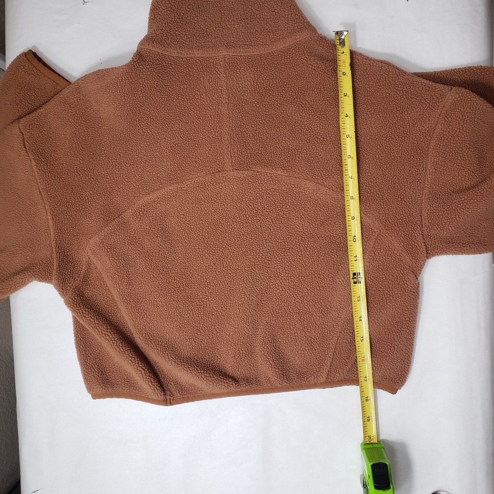 UGG size XS Adeline Sherpa Quarter Zip‎ Pullover Fleece Jacket Cedar Bark Brown - Picture 10 of 11